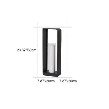 Moderne Minimalistische Vierkante Lijst RVS Acryl LED Waterdichte Tuinverlichting Voor Buiten Patio