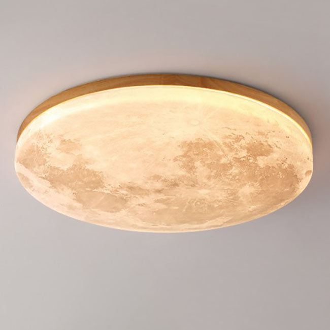 Nordic Minimalistische Maan Ronde PVC LED Plafondlamp