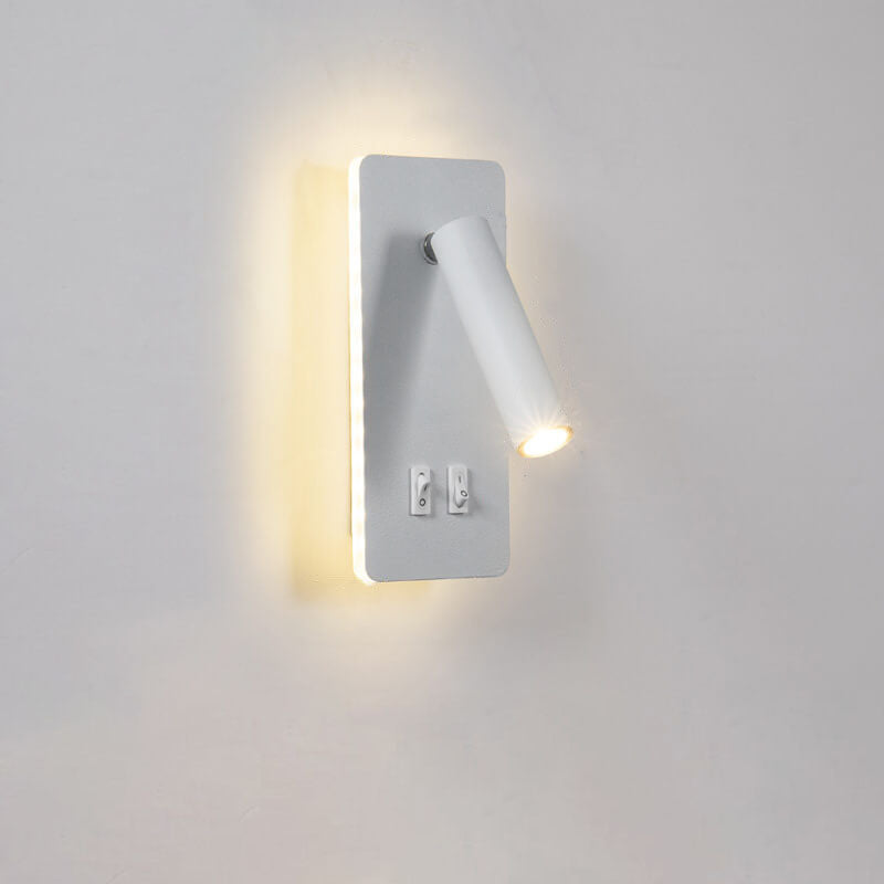 Nordic Minimalistische Vierkante Spotlight Rotatable LED Lees Wandlamp