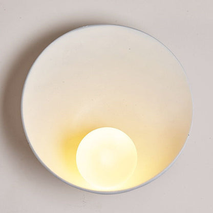 Moderne Minimalistische Ronde IJzeren Hars 1-Licht Wandlamp