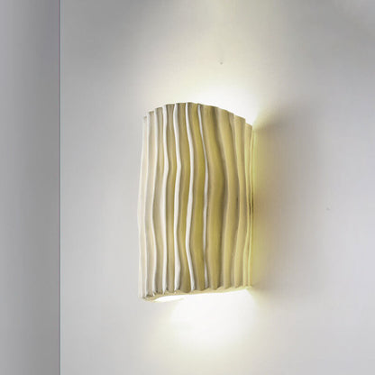 Nordic Creatieve Hars Gestreepte Halve Cilinder 2-Licht Wandlamp