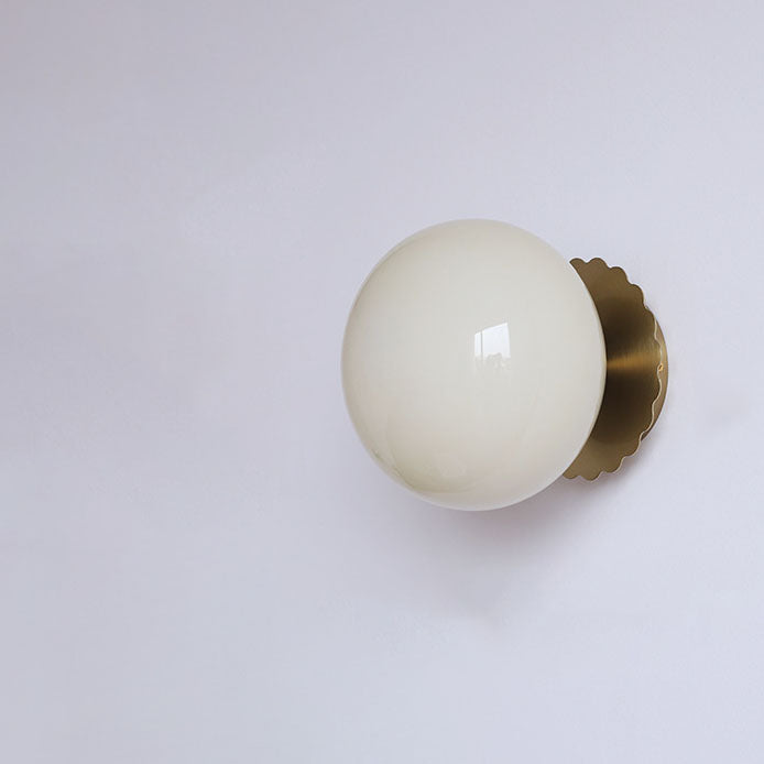 Moderne Vintage Minimalistische IJzer Glas Ronde Kop 1-Licht Wandlamp