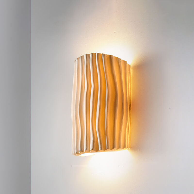 Nordic Creatieve Hars Gestreepte Halve Cilinder 2-Licht Wandlamp