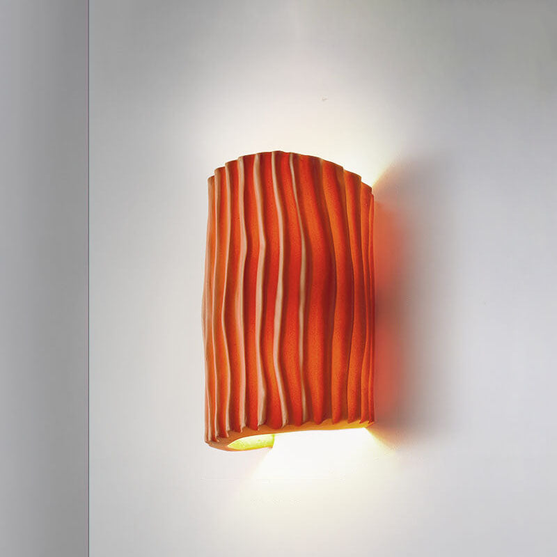 Nordic Creatieve Hars Gestreepte Halve Cilinder 2-Licht Wandlamp