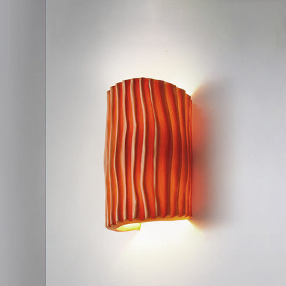 Nordic Creatieve Hars Gestreepte Halve Cilinder 2-Licht Wandlamp