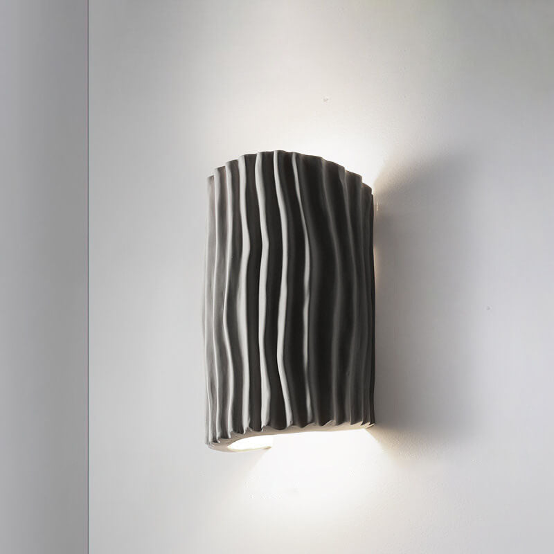 Nordic Creatieve Hars Gestreepte Halve Cilinder 2-Licht Wandlamp