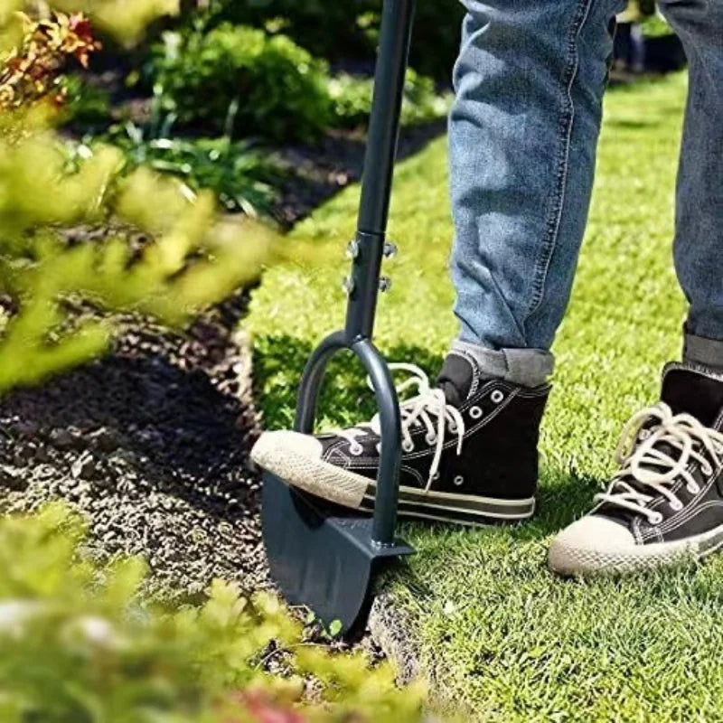 EdgeMaster Graskantensnijder | Halve Maan Ontwerp met Golfrand | Handgereedschap voor Schone Grasranden & Perken