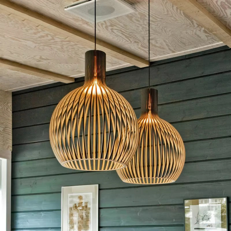 Orb Hanglamp – Organisch Houten Design voor Gezellige Interieurs