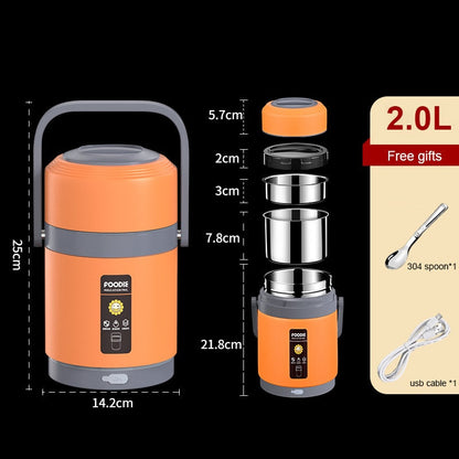 USB Verwarmde Lunchbox Draagbare Voedselverwarmer