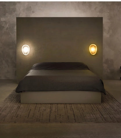 Baldur Colored Pebble Glass Wall Lamp