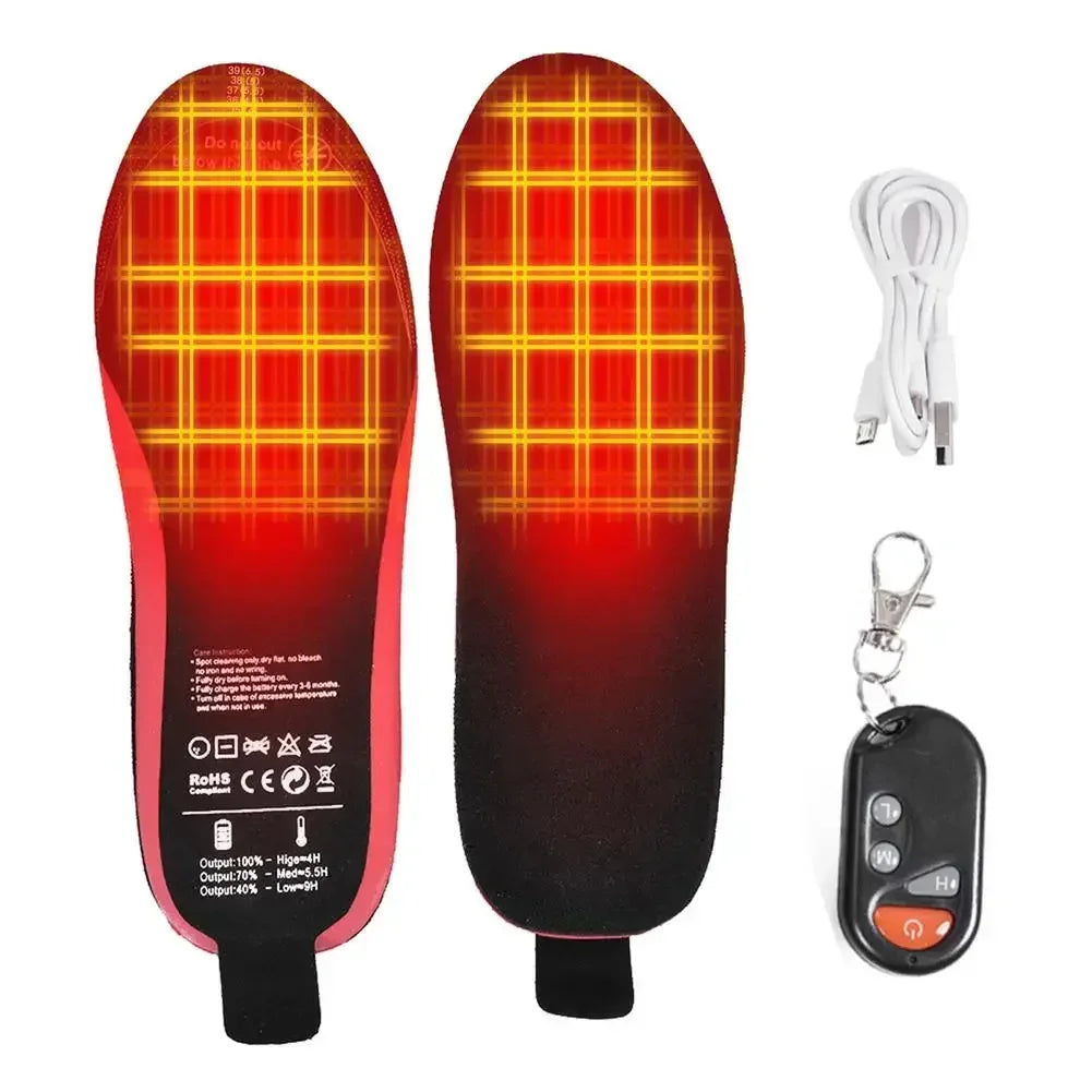 Verwarmbare Inlegzolen WarmStep Pro | Oplaadbaar met afstandsbediening | 3 verwarmingsniveaus | Op maat knipbaar | Elektrische voetwarmers voor winter & buiten
