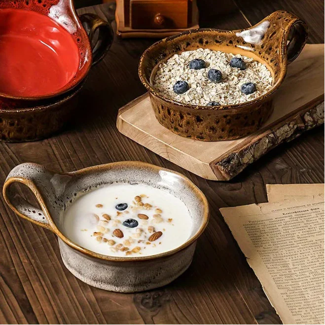 Rustieke Keramische Havermoutkom