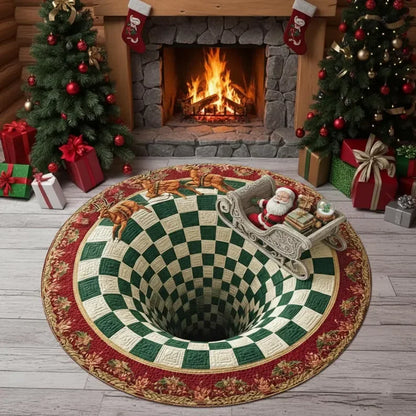 Kerstman Welkom Deurmat Rond Gezellig