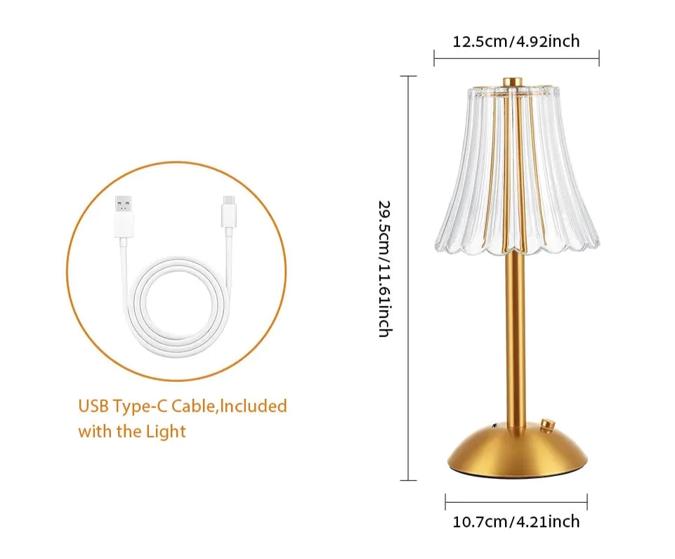Crystal Draadloze Tafellamp Met Bar Touch