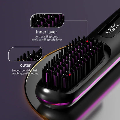 Glissara | Draadloze Haarglätter | USB-oplaadfunctie & LCD-display | Keramiek & Ionen-technologie