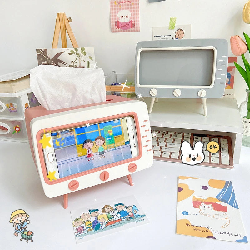 Leuke Kawaii Tv Tissue Box