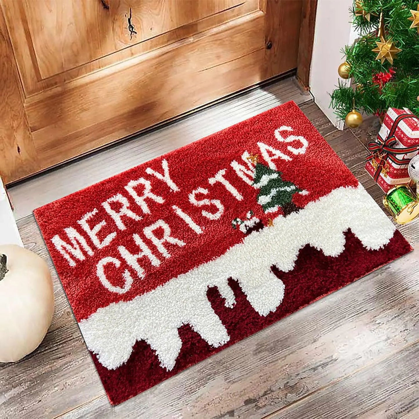 Kerst Deurmat met Kerstman