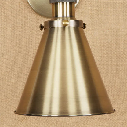Vintage Industriële Kegelvormige Verstelbare Wandlamp met Lange Arm