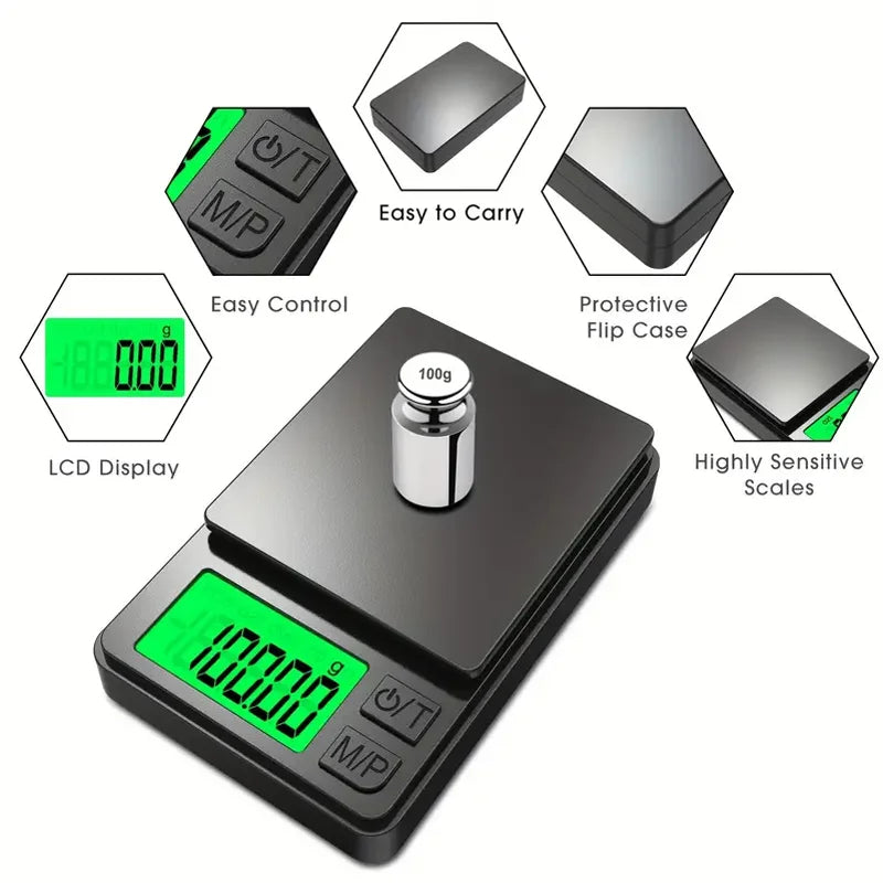 Precision Pro Digitale Weegschaal - Compact en Nauwkeurig voor Reizen