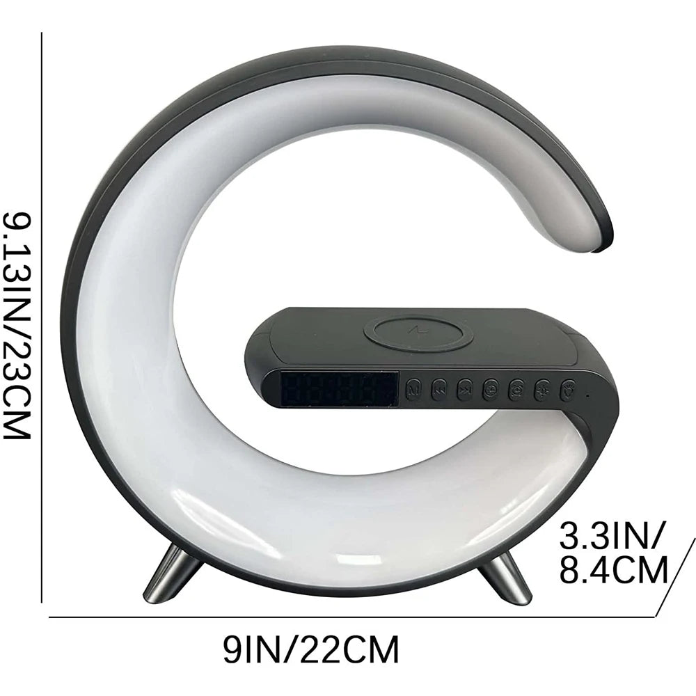 4 In 1 Draadloze Nachtlampje Lamp Bluetooth Speaker Wekker Snel Opladen