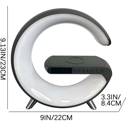 4 In 1 Draadloze Nachtlampje Lamp Bluetooth Speaker Wekker Snel Opladen