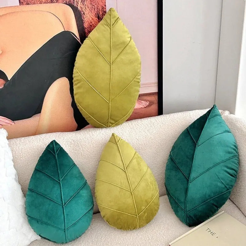 Verdant Leaf Throw Pillow