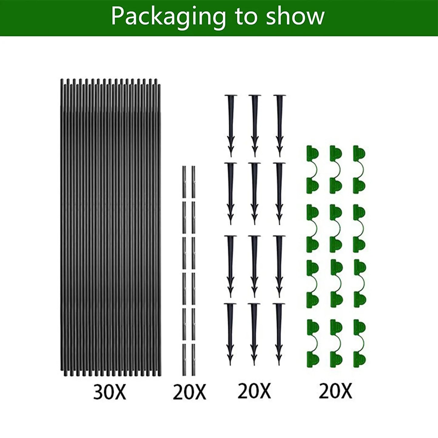 Plantura FlexGrow Tuinboog-set van glasvezel | DIY Planten tunnel voor verhoogde bedden & vroege bedden | Roestvrij & Herbruikbaar | Inclusief koppelingen