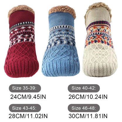 Nordhütte | Thermo-Huis Sokken Winter | Antislip Knuffelsokken voor Dames & Heren | Dikke voering & extra warm | Zachte Antislip Bed Sokken voor Thuis & Kerstmis