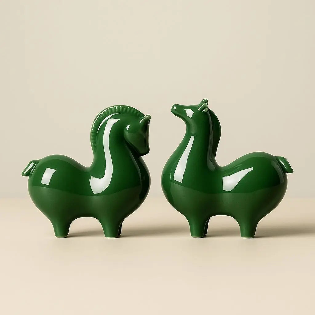 Clara Tangma Paard – Celadon Keramische Geluksceremonie Figurine