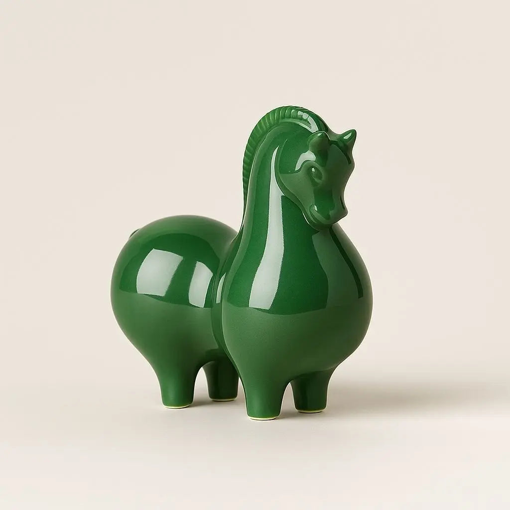 Clara Tangma Paard – Celadon Keramische Geluksceremonie Figurine