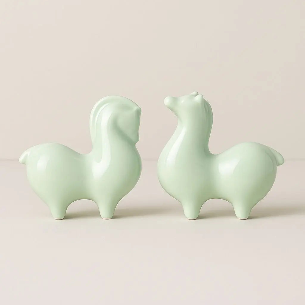 Clara Tangma Paard – Celadon Keramische Geluksceremonie Figurine