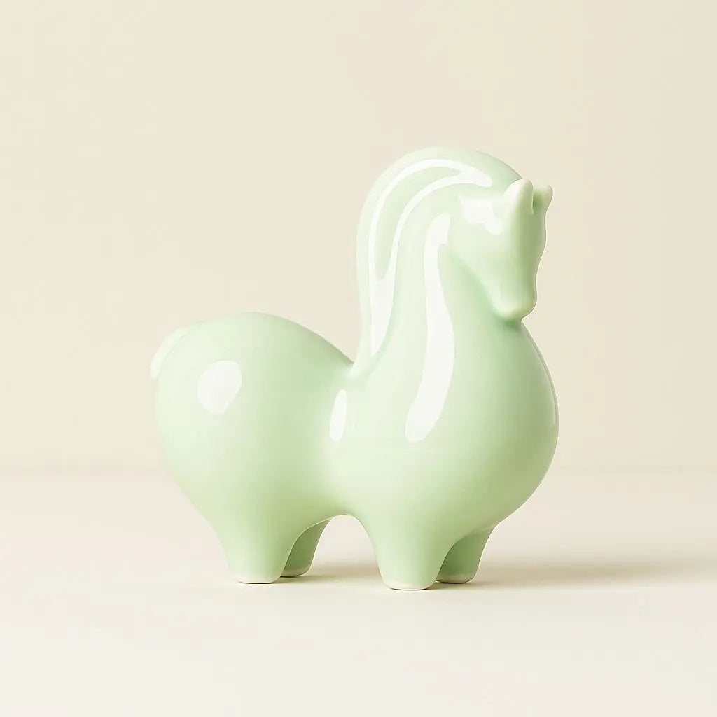 Clara Tangma Paard – Celadon Keramische Geluksceremonie Figurine