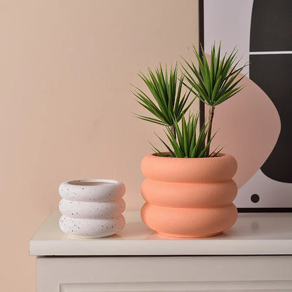 Textured Kleurige Ronde Bubble Plantenpot
