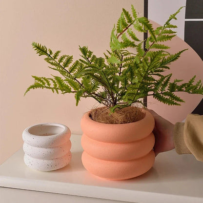 Textured Kleurige Ronde Bubble Plantenpot