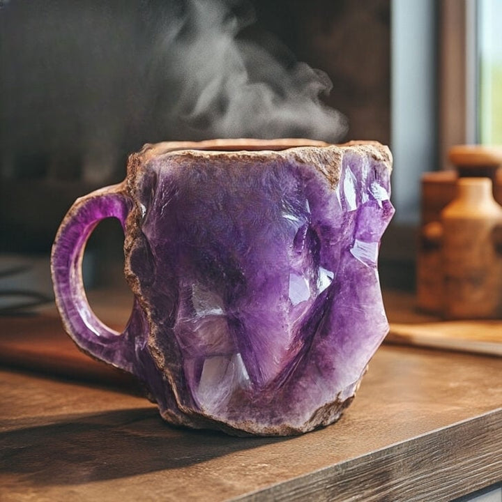 Koffiemokken GlaceCup | Handgemaakt & Mineraal Kristal | Isolerend & Geschikt voor de Magnetron | 350–450 ml