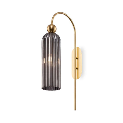 Chic wandlamp van glas en messing
