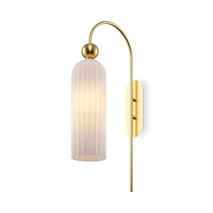 Chic wandlamp van glas en messing