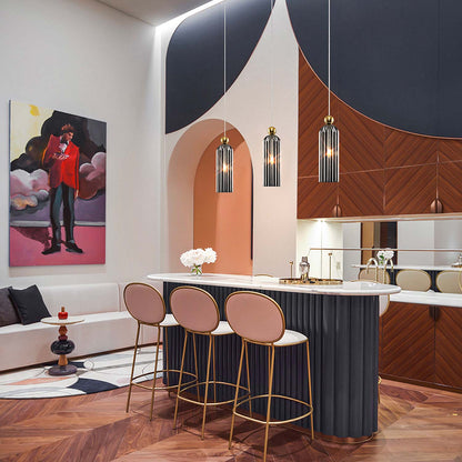 ANTIC - Chic glazen hanglamp in art deco stijl