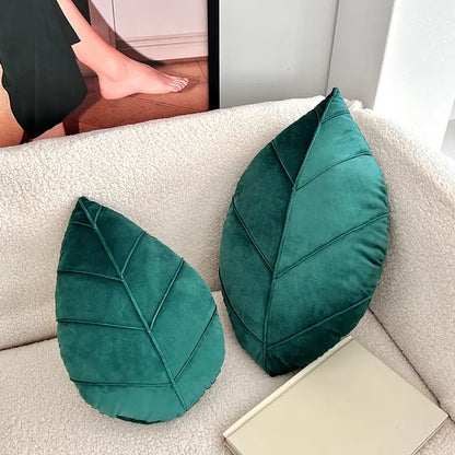Verdant Leaf Throw Pillow