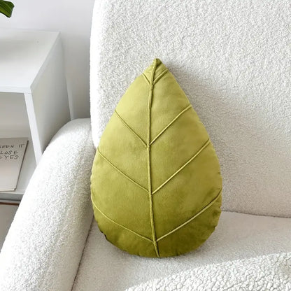 Verdant Leaf Throw Pillow