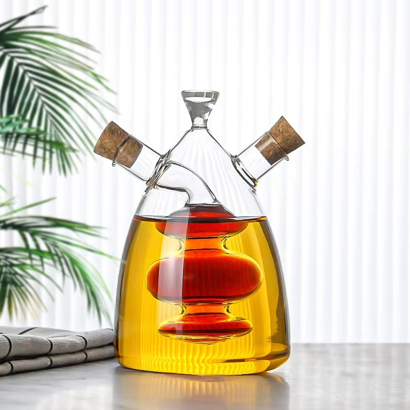 Druppelvrije Olie- en Azijndispenser Met Kurkstoppen