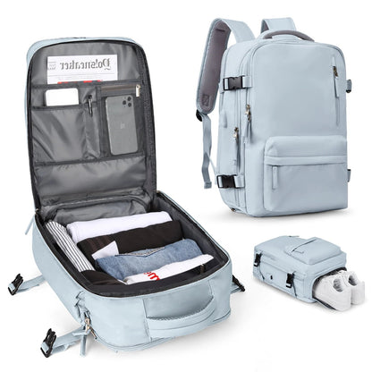 Travelliva Reisrugzak 35 L | Waterdicht & met USB-aansluiting | Antidiefstal & Schoenenvak | Voor Wandelen, Dagelijks Gebruik & Reizen