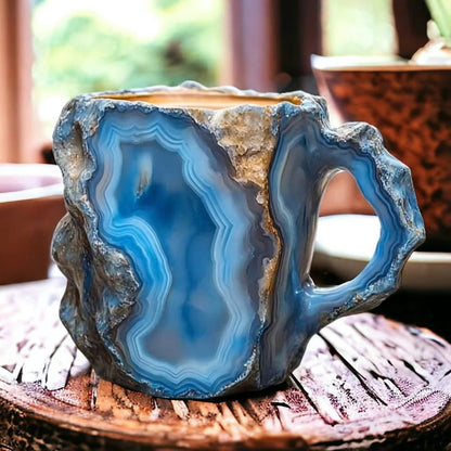 Koffiemokken GlaceCup | Handgemaakt & Mineraal Kristal | Isolerend & Geschikt voor de Magnetron | 350–450 ml