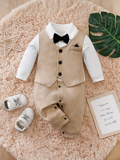 Oliver Gentleman Romper – Chique Babypak met Vlinderdas