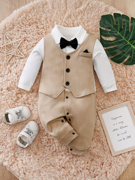 Oliver Gentleman Romper – Chique Babypak met Vlinderdas