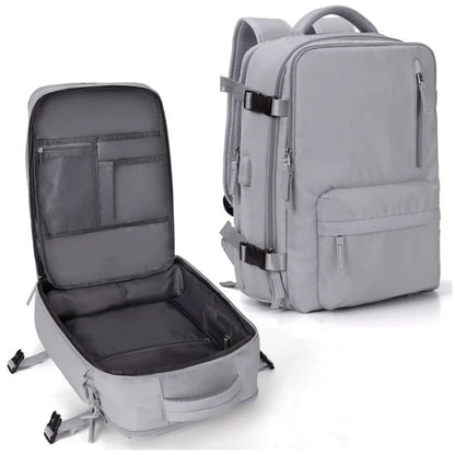 Travelliva Reisrugzak 35 L | Waterdicht & met USB-aansluiting | Antidiefstal & Schoenenvak | Voor Wandelen, Dagelijks Gebruik & Reizen