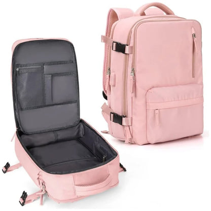 Travelliva Reisrugzak 35 L | Waterdicht & met USB-aansluiting | Antidiefstal & Schoenenvak | Voor Wandelen, Dagelijks Gebruik & Reizen