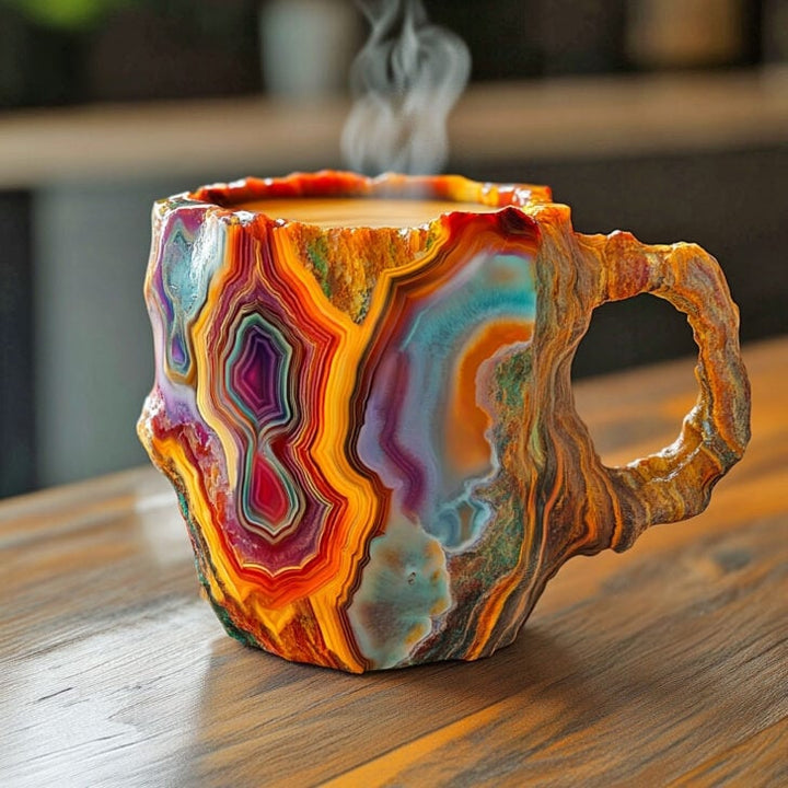 Koffiemokken GlaceCup | Handgemaakt & Mineraal Kristal | Isolerend & Geschikt voor de Magnetron | 350–450 ml