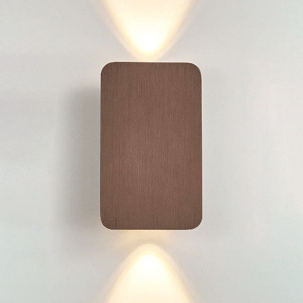 Noordse Minimalistische Aluminium Rechthoekige Platte Paneel 2-Lichts LED Wandlamp