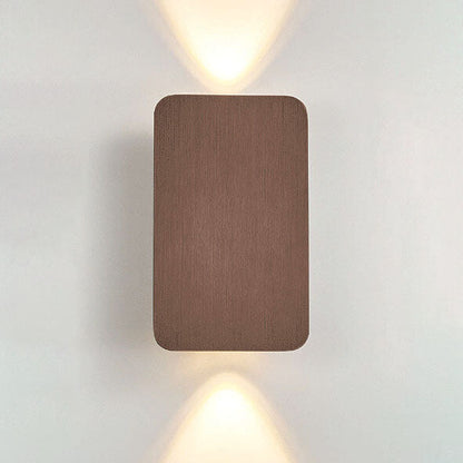 Noordse Minimalistische Aluminium Rechthoekige Platte Paneel 2-Lichts LED Wandlamp